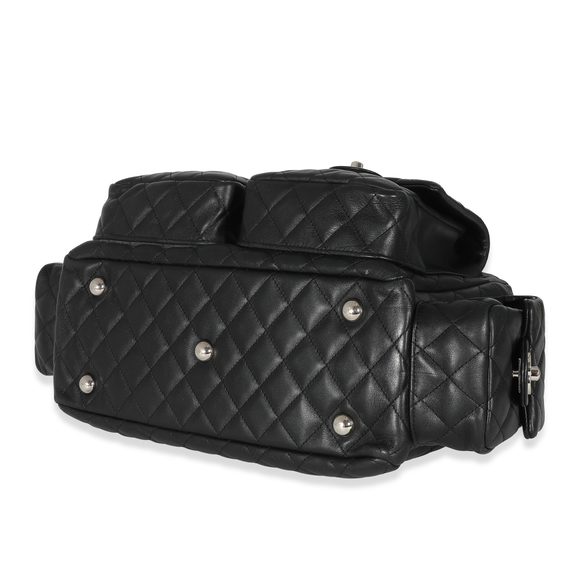 Chanel Black Quilted Lambskin Large Cambon Multipocket Reporter Bag - Picture 6 of 7